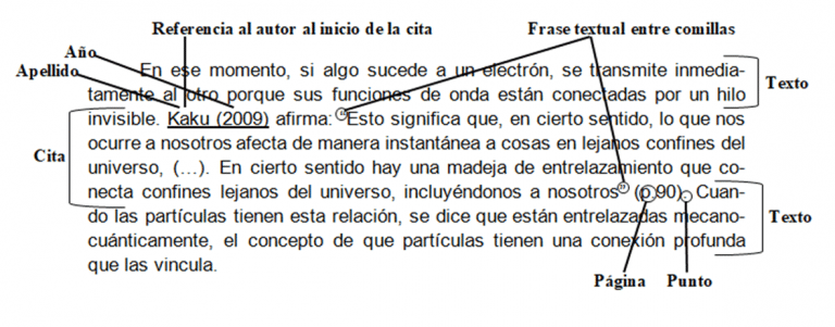 Como Citar en El Texto en Apa