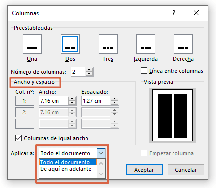 Como Dividir Una Pagina en Word