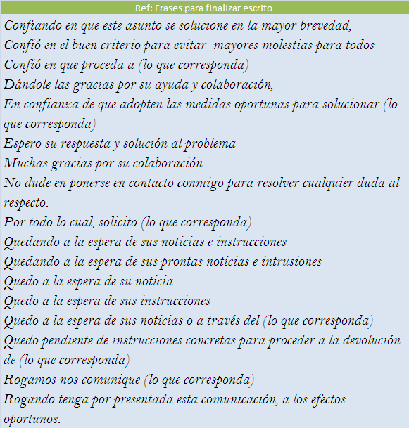 Como Finalizar Un Oficio Como Finalizar Un Oficio