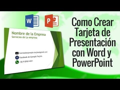 Como Hacer Tarjetas De Presentacion en Word 2013