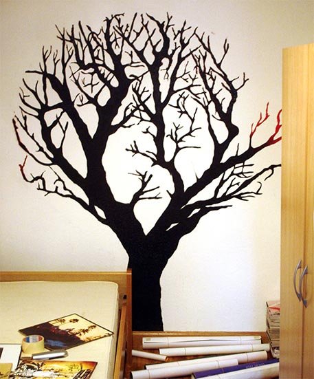Como Pintar Un Arbol en La Pared Paso a Paso
