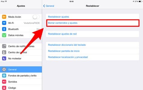 Como Resetear Ipad