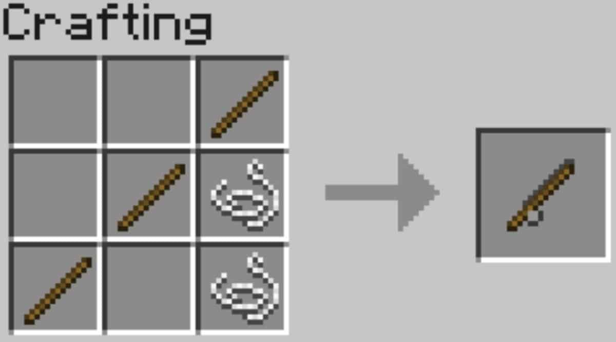 Cómo Hacer Una Caña de Pescar en Minecraft | Guía Paso a Paso