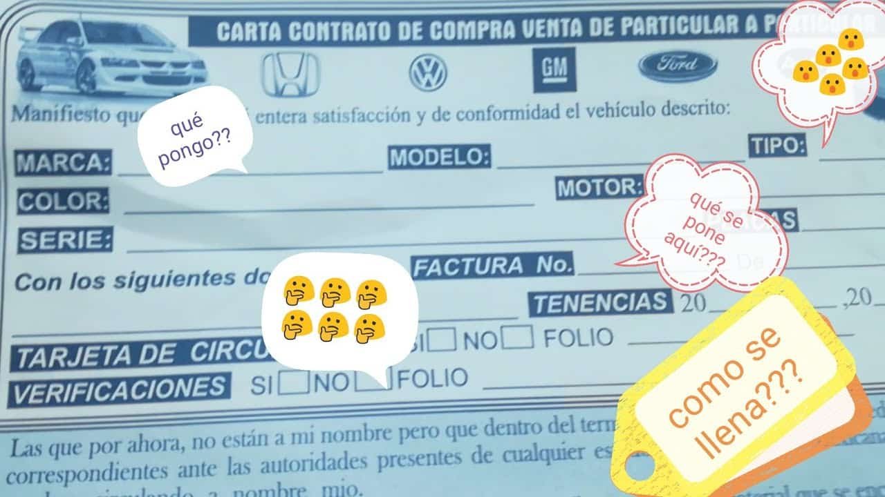 Como Llenar Un Contrato De Compraventa De Automotores