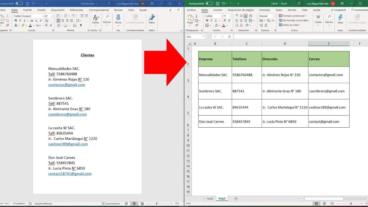 Cómo transferir archivo de Word a Excel: Guía práctica