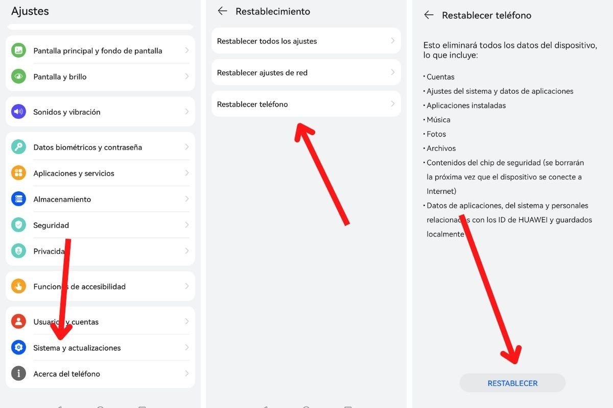 Restablecimiento completo de fábrica en Huawei: Guía paso a paso