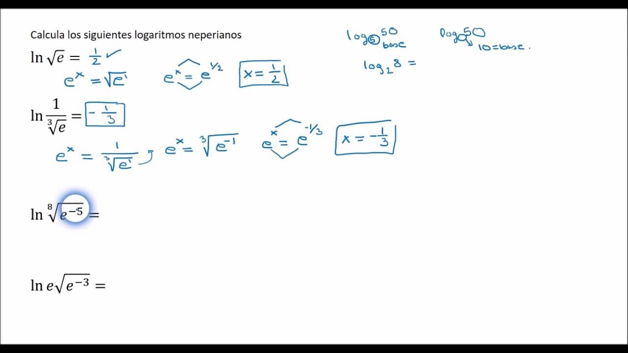 Logaritmo natural: qué es y cómo calcularlo
